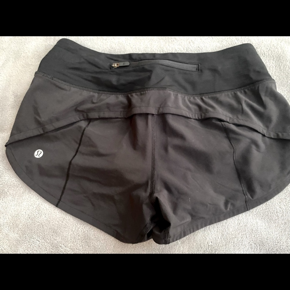 Lululemon speed up 2.5 low rise shorts; black